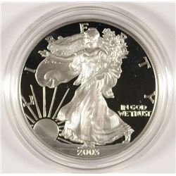 2003 PROOF AMERICAN SILVER EAGLE IN ORIGINAL BOX/COA