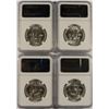Image 2 : LOT OF ( 4 ) 1958-D HALF DOLLARS, NGC MS-64 FBL TOUGH!