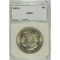 1882-S MORGAN DOLLAR PCI MS-65