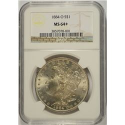 1884-O MORGAN DOLLAR NGC MS-64+