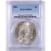 Image 1 : 1891 MORGAN SILVER DOLLAR, PCGS MS-64