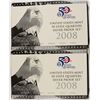Image 1 : ( 2 ) 2008 PROOF SILVER QUARTER SETS IN ORIGINAL BOXES WITH CERTS