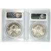 Image 2 : 2002 & 2003 AMERICAN SILVER EAGLES, PCGS MS-69