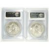 Image 2 : 2004 & 2005 AMERICAN SILVER EAGLES, PCGS MS-69
