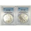 Image 2 : 2005 & 2006 AMERICAN SILVER EAGLES, PCGS MS-69