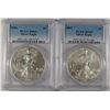 Image 1 : 2006 & 2007 AMERICAN SILVER EAGLES, PCGS MS-69