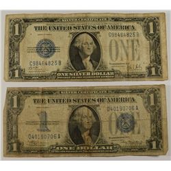 1928 & 1934 $1 SILVER CERTIFICATES (FUNNY BACKS)
