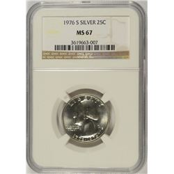 1976-S SILVER WASHINGTON QUARTER NGC MS-67
