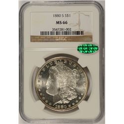 1880-S MORGAN DOLLAR NGC MS-66 (CAC)