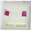 Image 1 : 14K GOLD RUBY (0.37CT) EARRINGS