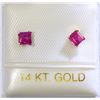 Image 4 : 14K GOLD RUBY (0.37CT) EARRINGS