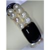 Image 3 : FRESHWATER PEARL & ONYX BRACELET