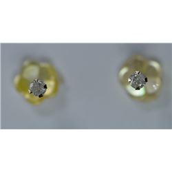 14K GOLD DIAMOND (0.075) EARRINGS W/