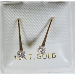 10K GOLD CUBIC ZIRCONIA EARRINGS
