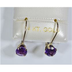 14K GOLD AMETHYST EARRINGS