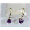 Image 1 : 14K GOLD AMETHYST EARRINGS