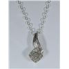 Image 1 : STERLING SILVER DIAMOND (0.2CT) PENDANT NECKLACE