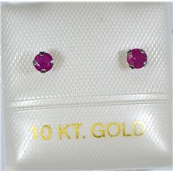10K GOLD RUBY EARRINGS