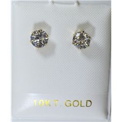 10K GOLD CUBIC ZIRCONIA EARRINGS