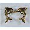 Image 2 : 14K GOLD DOLPHIN EARRINGS