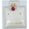 Image 1 : 10K GOLD RUBY (0.45CT) PENDANT
