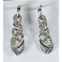 STERLING SILVER DIAMOND (0.1CT) EARRINGS