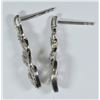 Image 2 : STERLING SILVER DIAMOND (0.1CT) EARRINGS
