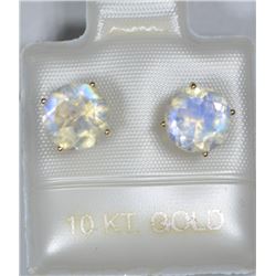 10K GOLD MOONSTONE EARRINGS