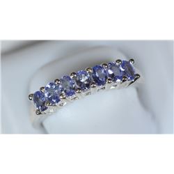 STERLING SILVER TANZANITE RING