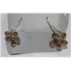 Image 1 : #34 14K YELLOW GOLD GARNET EARRINGS