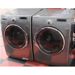 LIGHTLY USED SAMSUNG STAINLESS WASHER AND DRYER SET