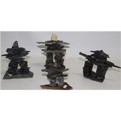 BOX OF INUKSHUKS-SLATE OR GRANITE