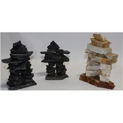 BOX OF INUKSHUKS-SLATE OR GRANITE