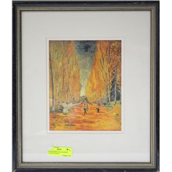 FRAMED PRINT OF VAN GOGH'S "ALLEE DES ALYS"