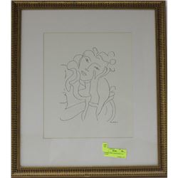 FRAMED PRINT OF MATISSE'S "LA FLEUR"
