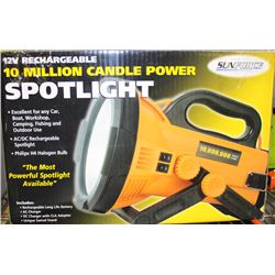 SUNFORCE 12V RECHARGABLE 10 MILLION C. SPOTLIGHT