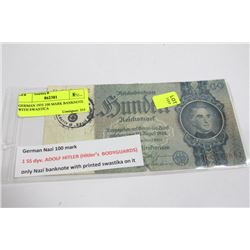 GERMAN 1935 100 MARK BANKNOTE WITH SWASTICA