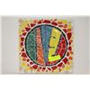 Image 1 : PEACE SYBOL STEPPING STONE MOSIAC TILE