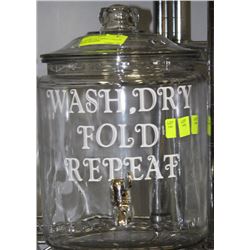 WASH DRY FOLD REPEAT 2 GALLON DRINK DISPENSER