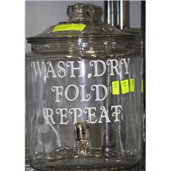 WASH DRY FOLD REPEAT 2 GALLON DRINK DISPENSER