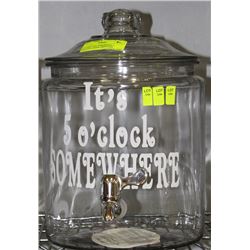 IT'S 5'OCLOCK SOMEWHERE 2 GALLON DRINK DISPENSER