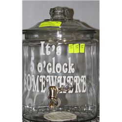IT'S 5'OCLOCK SOMEWHERE 2 GALLON DRINK DISPENSER