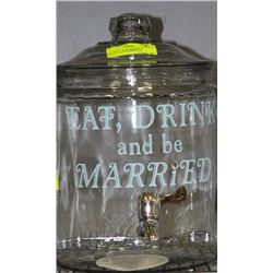 EAT DRINK & BE MARRIED 2 GALLON DRINK DISPENSER