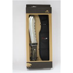 OLMPIA 30287PKH WOOD HANDLE HUNTING KNIVE WITH