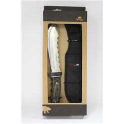 OLMPIA 30287PKH WOOD HANDLE HUNTING KNIVE WITH