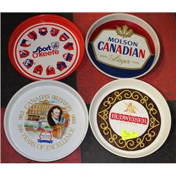 LOT OF 4 BEER TRAYS