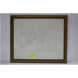 FRAMED PRINT OF MATISSE'S :SLEEPING MODEL"