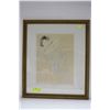 Image 1 : FRAMED PRINT OF RODIN'S "FEMME VETUE"