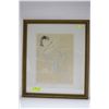 Image 1 : FRAMED PRINT OF RODIN'S "FEMME VETUE"