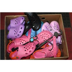 BOX OF NEW CLOGS